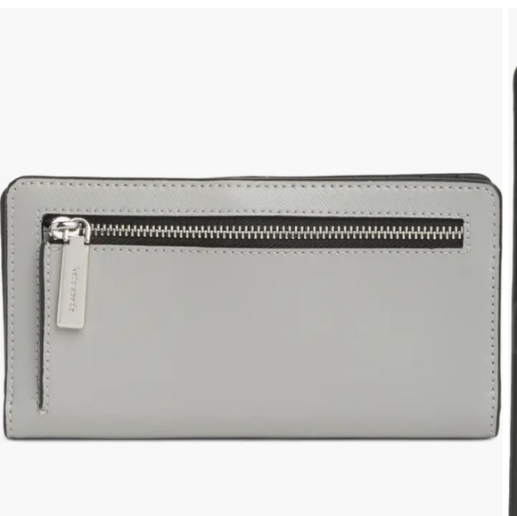 🔥SALE Kate Spade Large Slim Bifold Wallet color Nimbus Gray Multi - Picture 3 of 4